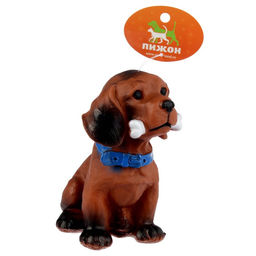 Игрушка пищащая большая Пёс с косточкой для собак, 15 см - Пижон фото 6