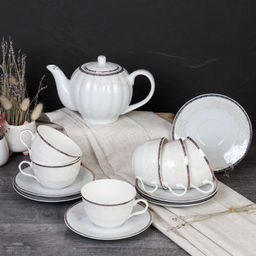 Чайный набор 13 предметов с чайником / LY-2109 Нежность Тонкостенный фарфор - Галеонтрейд фото 2