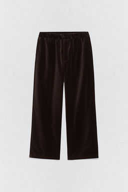 RELAXED FIT VELVET TROUSERS SOSHIOTSUKI X ZARA фото 4