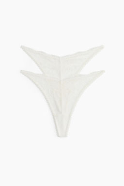 Pack de 2 bragas thong de encaje - H&m фото 2