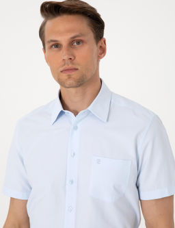 A__k Mavi Regular Fit K_sa Kollu G_mlek