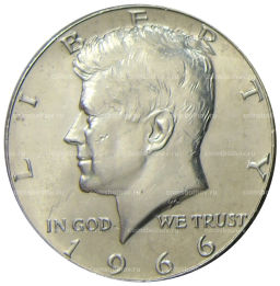 1/2 доллара (50 центов) 1966 года США