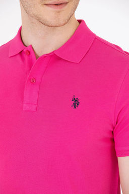 U. S. Polo Assn Мужская базовая футболка с воротником-поло цвета фуксии - U.s. polo assn фото 21