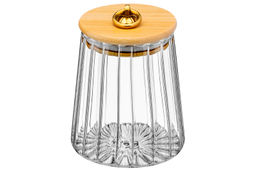 Банка стеклянная 650 мл 10*10*13 см с деревянной крышкой с силиконовым уплотнителем - Elan gallery фото 11