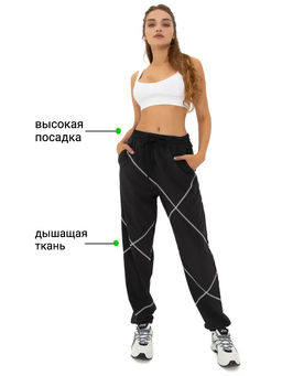 Спортивные женские брюки, черные, bp.155.001 - Profit фото 15