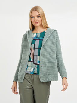 кардиган женский на пуговицах с капюшоном - Glenfield фото 3