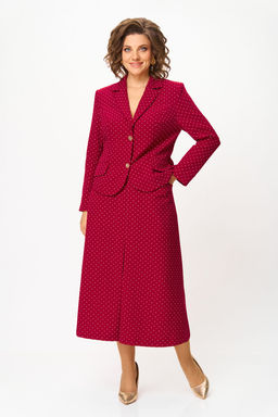 Костюм Svetlana Style 2140 бордовый+горох
