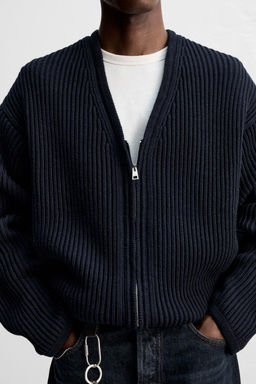 ZIP-UP TEXTURED CARDIGAN - Zara фото 6