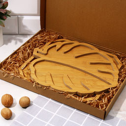 Подарочный набор менажниц деревянных «Посуда Уют »: монстера 30×30 см, менажница 30×30 см