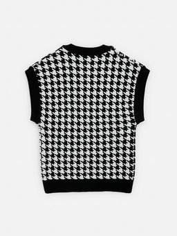 ACOOLA / Жилет детский для девочек Jimmy черно-белый фото 4