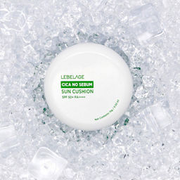 Lebelage Солнцезащитный кушон с экстрактом центеллы / Cica No Sebum Sun Cushion SPF 50+ PA+++, светло-бежевый, 15 г