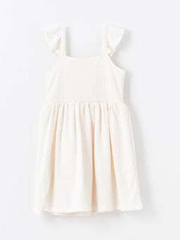 Kare Yaka ?i?ekli K?z ?ocuk Elbise - Waikiki фото 2