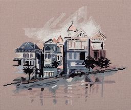 Набор для вышивания PANNA Скетчевые зарисовки GM-7266 Улица Штайнер 21 х 18 см