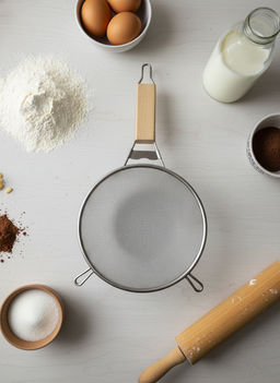 Цена за 2 шт. Сито с деревянной ручкой 18см OLS-432-16