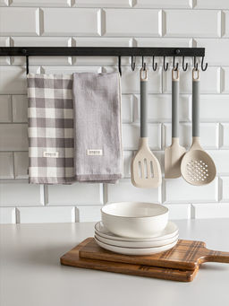 Набор кухонных полотенец 2шт 40x60 серый хлопок