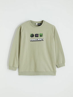 Minecraft Bask?l? Erkek ?ocuk Sweatshirt