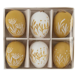 Набор из 6-ти изделий декоративных подвесных "Яйцо" (3,5*5,5), L15 W13 H5 см