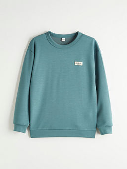 Erkek ?ocuk Bisiklet Yaka Kal?n Sweatshirt