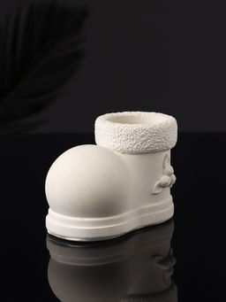 Подсвечник на 1 свечу Валенок, 10?7?6 см, натуральный, гипс