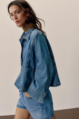 CAZADORA Z1975 DENIM CORTA / Azul medio - Zara фото 4