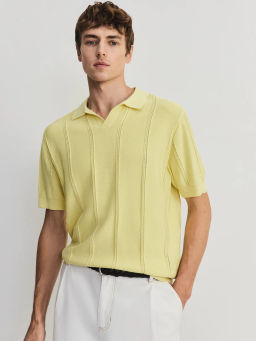 Джемпер поло фактурной вязки ZR2605043306-133 / Zarina