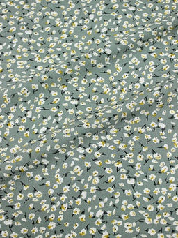 Штапель Ядвига цв.серо-мятная дымка, ш.1.45м, вискоза-100%, 90гр/м.кв