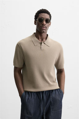 RIB KNIT POLO SHIRT - Zara фото 2