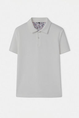 Ekru Regular/Normal Kesim Yumusak Dokulu Pat? Bask?l? Polo Yaka T-shirt TMNSS26PO00033 - Trendyolmilla фото 4