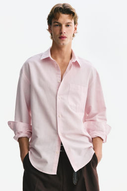 Camisa en mezcla de lino Relaxed Fit - H&m фото 9