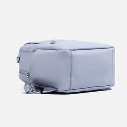 Рюкзак женский из искусственной кожи на молнии, 4 кармана, сумка, цвет серо-голубой - Simaland фото 4