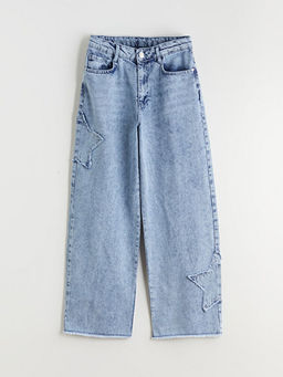 Wideleg K?z ?ocuk Jean Pantolon