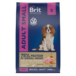 Брит Premium Dog Adult Small с курицей д/взрослых собак мелких пород (1-10 кг), 1 кг - Brit фото 2