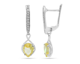 Серьги из серебра крайола циркон, Ферро