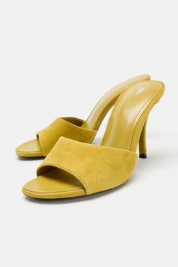 SANDALIA TAC?N ANTE / Verde - Zara фото 3