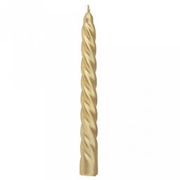 Свеча "Винтовая" д2,2см, h22см, парафин, золотой, время горения 8 часов, 60гр, "Барокко-1" (Россия)