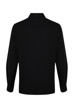 Siyah Slim Fit Kolay Utulenebilir Smart Gomlek TMNSS24GO00074