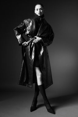 Vestido en punto de canale con media cremallera - H&m фото 3