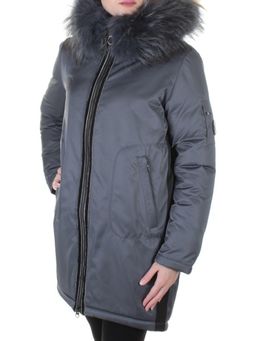 E-1961 DK. GREY Пальто женское с натуральным мехом Evcanbady - Fashion фото 5