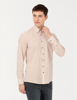 Turuncu Slim Fit Uzun Kollu G_mlek - Pierre cardin фото 3