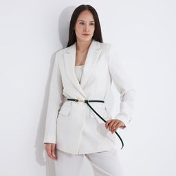 Ремень женский, ширина 1 см, пряжка металл, цвет зелёный - Simaland фото 3