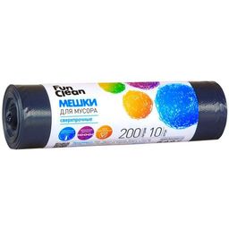 FUN CLEAN мешки д/мусора Сверхпрочные 200л*10шт в Рулоне (черные)