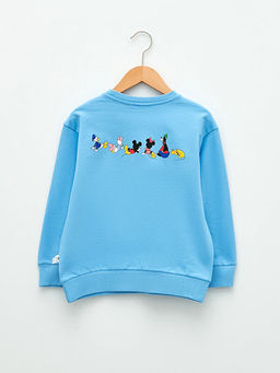 Bisiklet Yaka Mickey ve Arkada?lar? Bask?l? Uzun Kollu K?z ?ocuk Sweatshirt - Waikiki фото 2