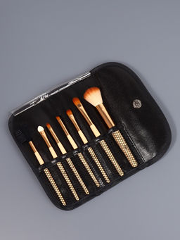 Набор кистей для макияжа PASTEL BLUSH, 7 шт., чехол на кнопке