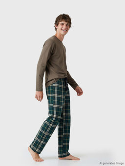 Standart Kal?p Ekose Erkek Pijama Alt?