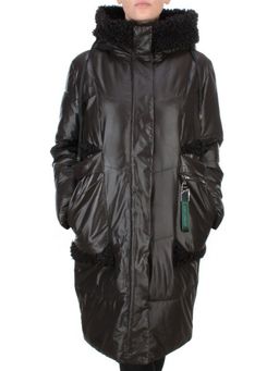 21-985 BLACK Пальто зимнее женское AIKESDFRS (200 гр. холлофайбера) - Fashion фото 2