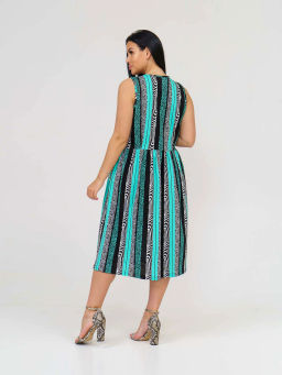 Сарафан женский, цвет черный зеленый