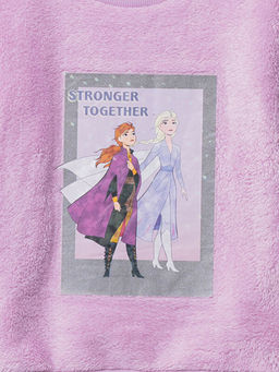 Bisiklet Yaka Frozen Bask?l? Uzun Kollu Pel?? K?z ?ocuk Sweatshirt - Waikiki фото 3