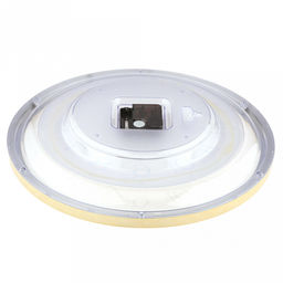 Часы настенные "Мистерия" д34,8см, h5,2см, мягкий ход, циферблат белый/перламутровый; цифры арабские, черный; корпус пластик, прозрачный, обод черный с золотым декором; в коробке (Китай)