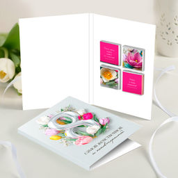 Открытка 4 шоколадки "8 (самой женственной и неповторимой)"