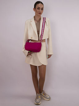 LACCOMA сумка Мелани-Ф826-фуксия эко кожа хлопок  фото 8